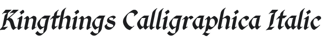 Kingthings Calligraphica Italic Font Preview