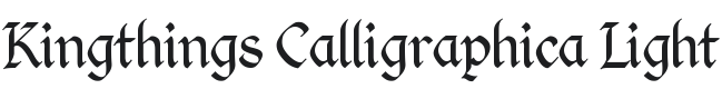 Kingthings Calligraphica Light Font Preview