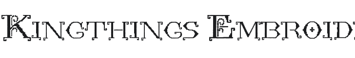 Kingthings Embroidery Font Preview