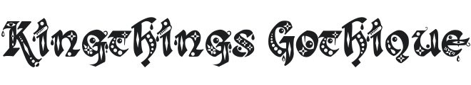 Kingthings Gothique Font Preview