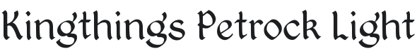 Kingthings Petrock Light Font Preview