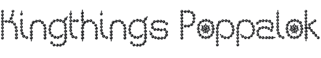 Kingthings Poppalok Font Preview