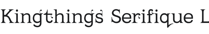 Kingthings Serifique Light Font Preview