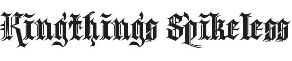 Kingthings Spikeless Font Preview