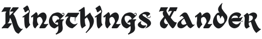 Kingthings Xander Font Preview