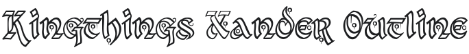 Kingthings Xander Outline Font Preview