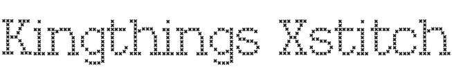 Kingthings Xstitch Font Preview