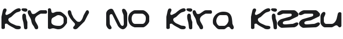 Kirby No Kira Kizzu Font Preview