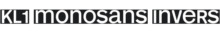 KL1 MonoSans Invers Font Preview