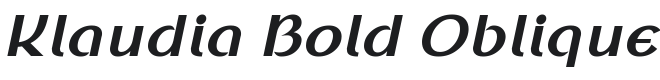 Klaudia Bold Oblique Font Preview