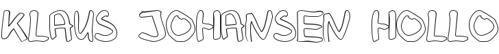 Klaus Johansen hollow Font Preview