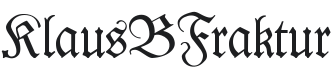 KlausBFraktur Font Preview