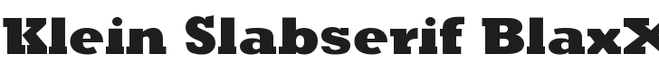 Klein Slabserif BlaxX Font Preview