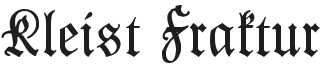 Kleist-Fraktur Zierbuchstaben Font Preview