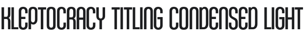 Kleptocracy Titling CdLt-Regular Font Preview
