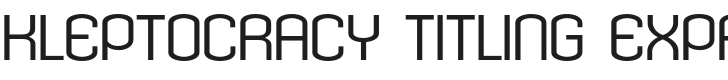Kleptocracy Titling ExLt-Regular Font Preview