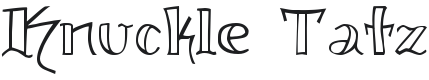 Knuckle Tatz Font Preview