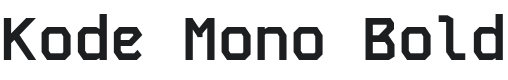 Kode Mono Bold Font Preview