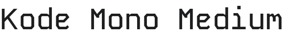 Kode Mono Medium Font Preview
