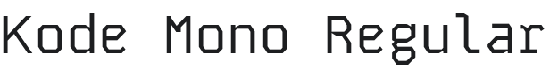 Kode Mono Font Preview