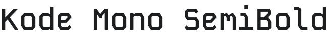 Kode Mono SemiBold Font Preview