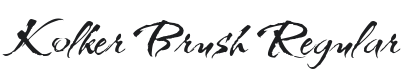 Kolker Brush Font Preview