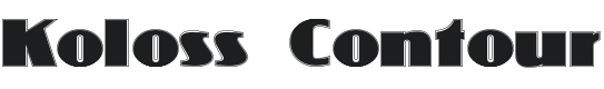 Koloss Contour Font Preview