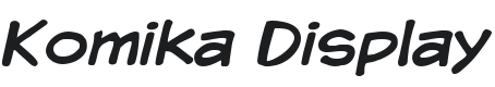 Komika Display Font Preview