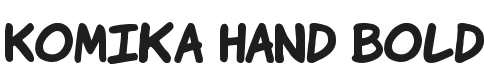 Komika Hand Bold Font Preview