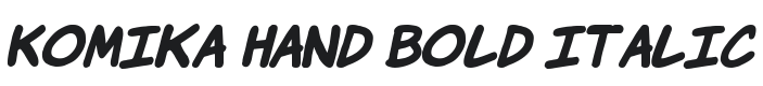 Komika Hand Bold Italic Font Preview