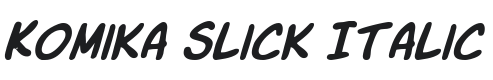 Komika Slick Italic Font Preview