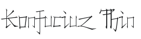 Konfuciuz Thin Font Preview