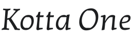Kotta One Font Preview