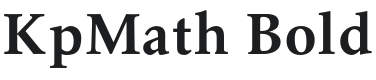 KpMath Bold Font Preview