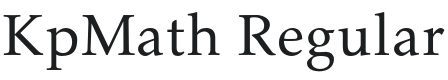 KpMath Font Preview