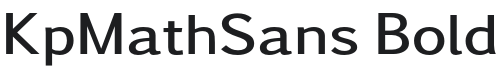 KpMathSans Bold Font Preview