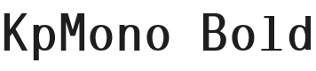 KpMono Bold Font Preview