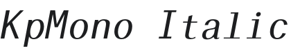 KpMono Italic Font Preview