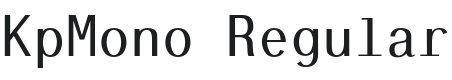 KpMono Font Preview