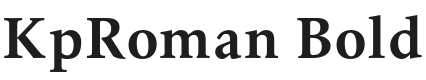KpRoman Bold Font Preview