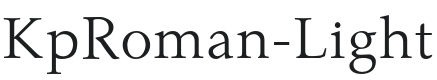 KpRoman-Light Font Preview
