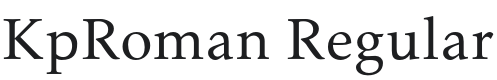 KpRoman Font Preview