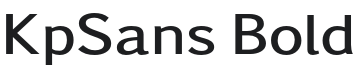 KpSans Bold Font Preview