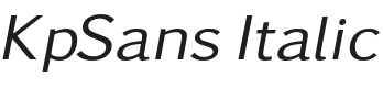 KpSans Italic Font Preview
