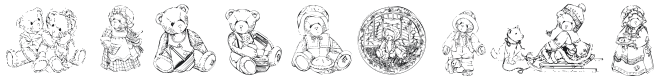 KR Adorable Teddies Font Preview