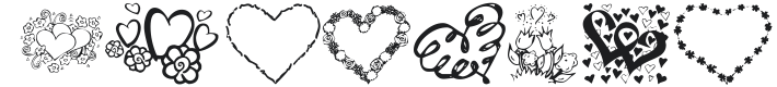 KR All About The Heart Font Preview