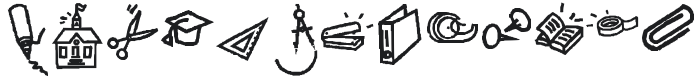 KR Back To School Dings Font Preview