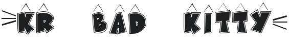 KR Bad Kitty Font Preview