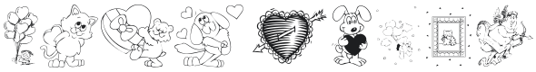 KR Be Mine Font Preview