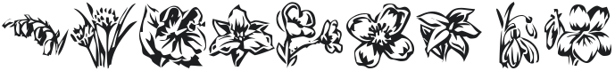 KR Beautiful Flowers 2 Font Preview